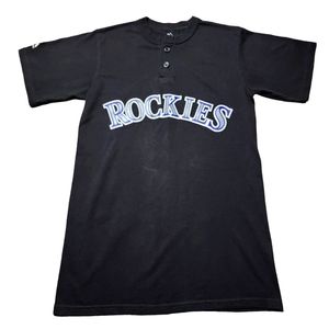 Men's Majestic Rockies T-Shirt Sz Small